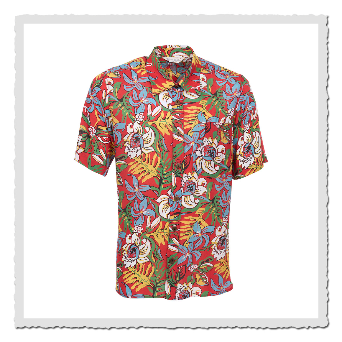 1937 Roamer Shirt short sleeve Naupaka red